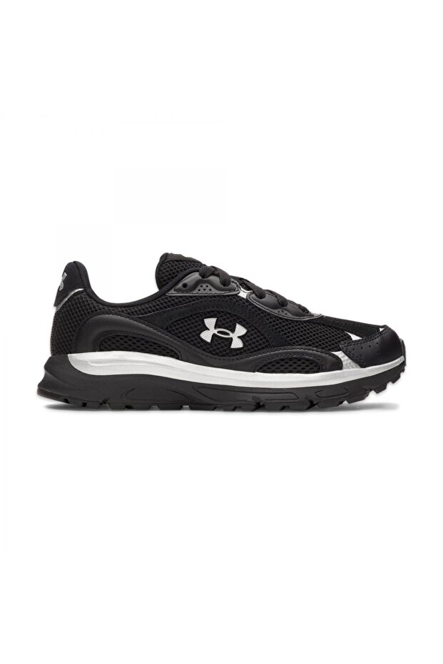6007575 Ua W Tech Runner Casual Black-White Unisex Sports Shoes
