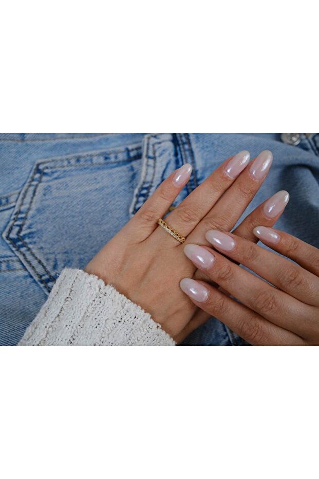 Yzk235 Color-Graduated Round Stone Adjustable Ring