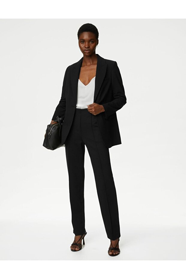 Straight Leg Örme Pantolon - 2