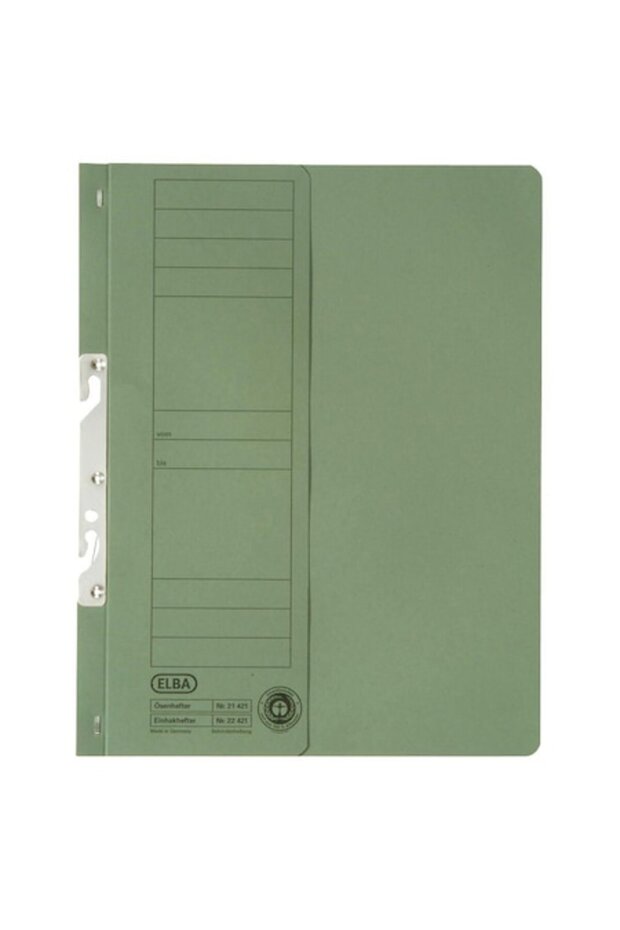 Cardboard Folder, Stapled 1/2, Green
