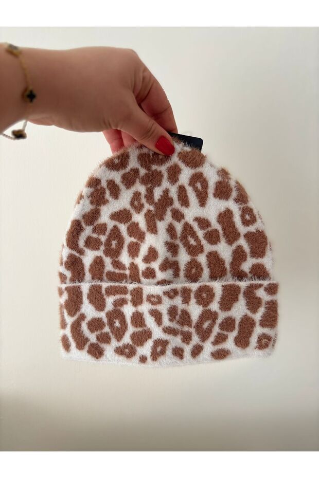 قبعة محبوكة ناعمة بنقشة الفهد - 4