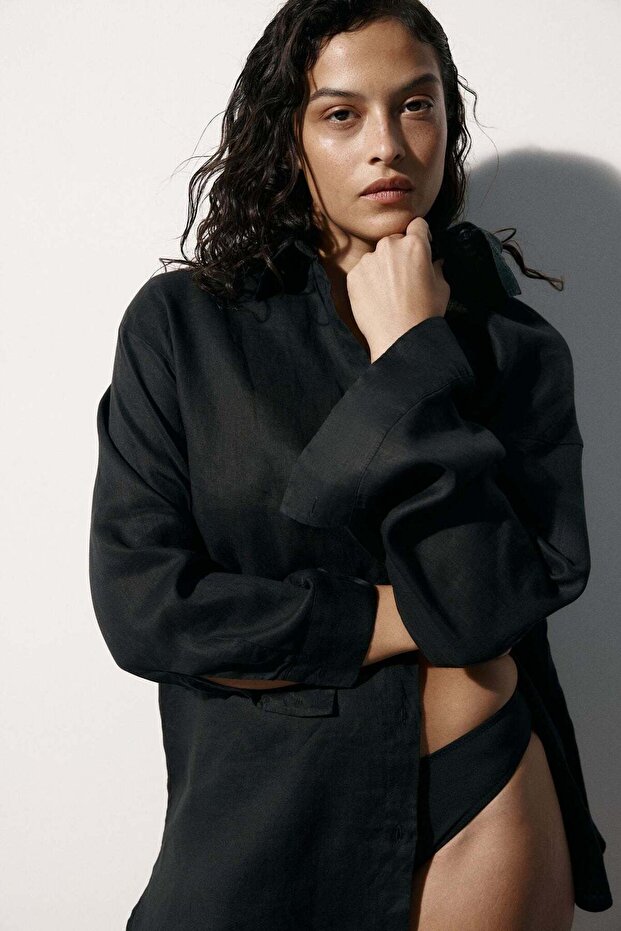 Linen beach shirt