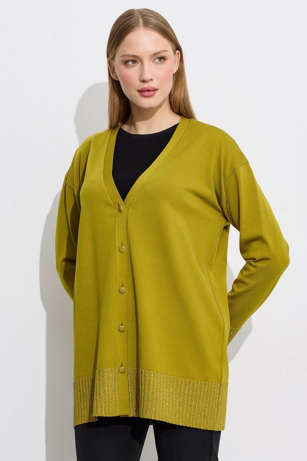 Skirt with Glitter Rayon Cardigan Asi̇t