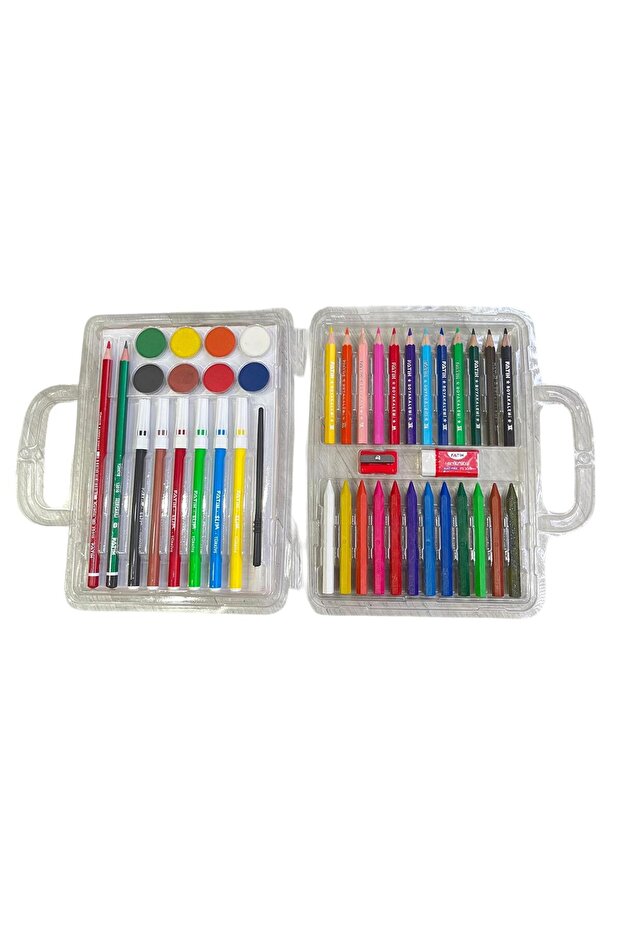 42 Parça Şeffaf Çantalı Boyama Seti - 3
