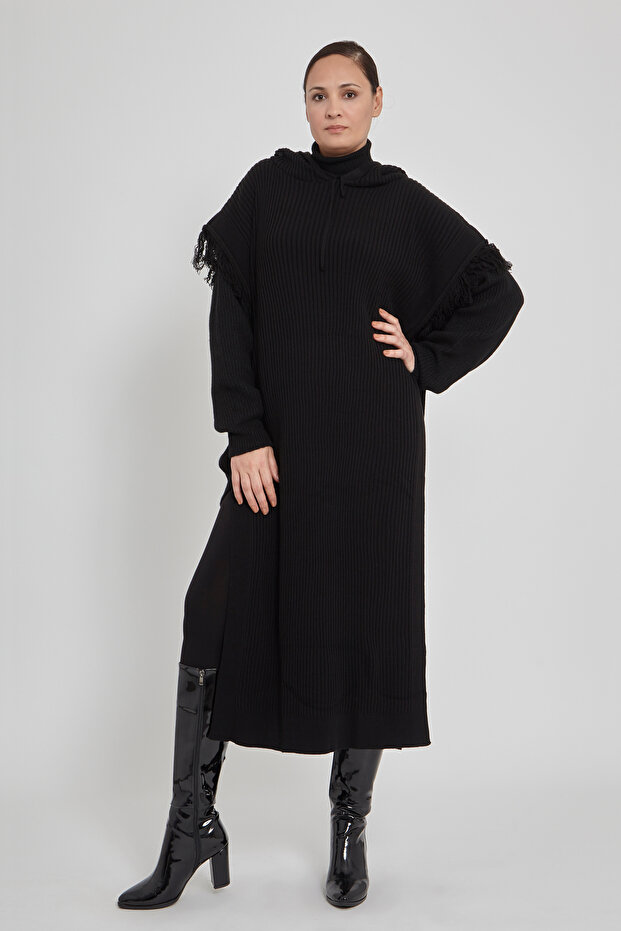 Püsküllü Triko Tunik - 1