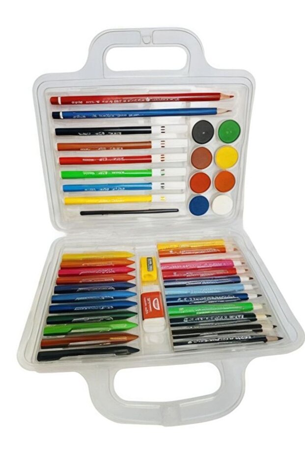 42 Parça Şeffaf Çantalı Boyama Seti - 2