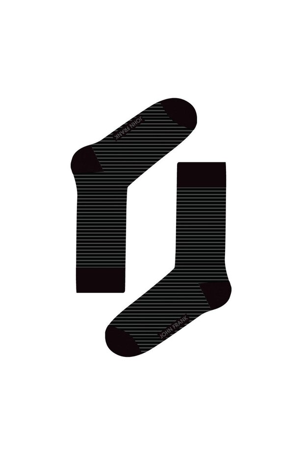 جوارب طويلة من مودال باللون الأسود - 1