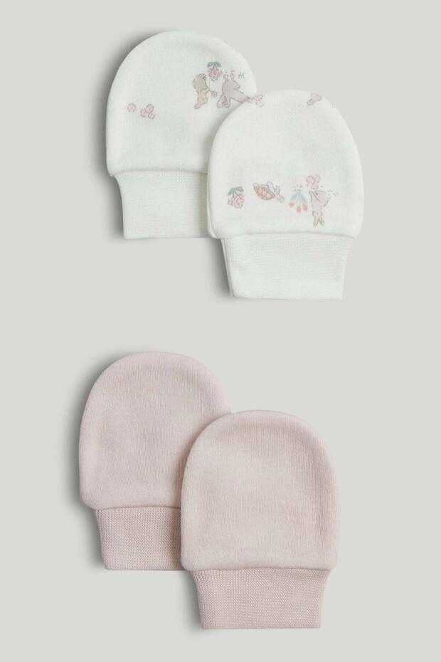 2 Pack My First Cotton Baby Mitts