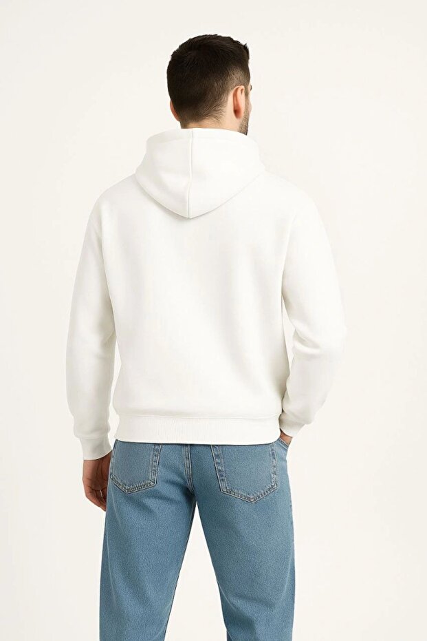 JANES Baskılı Kapüşonlu Fermuarlı Sweatshirt - 2
