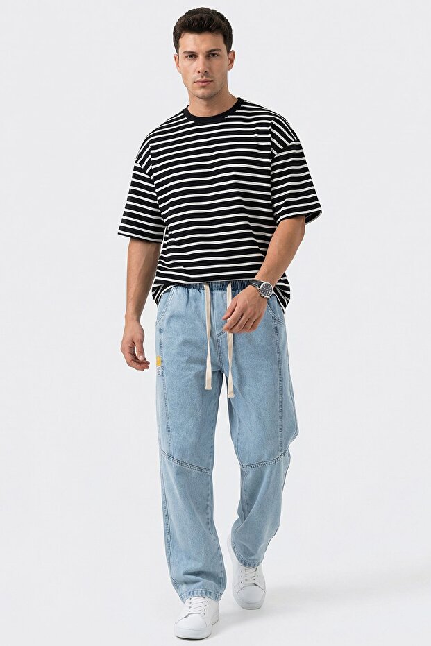 Bdart Lace-Up Waist Loose Fit Jeans