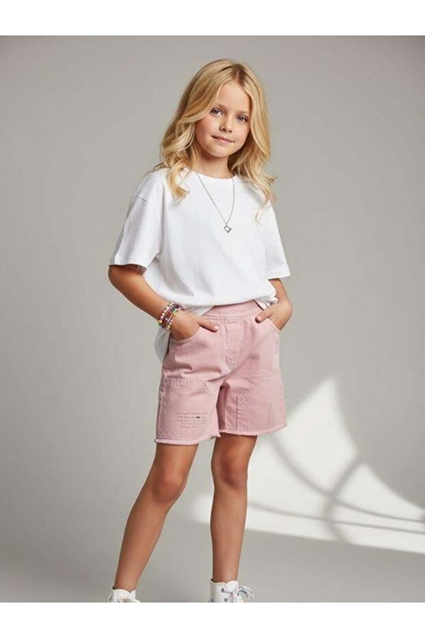Girl's Pocket Detailed Shorts