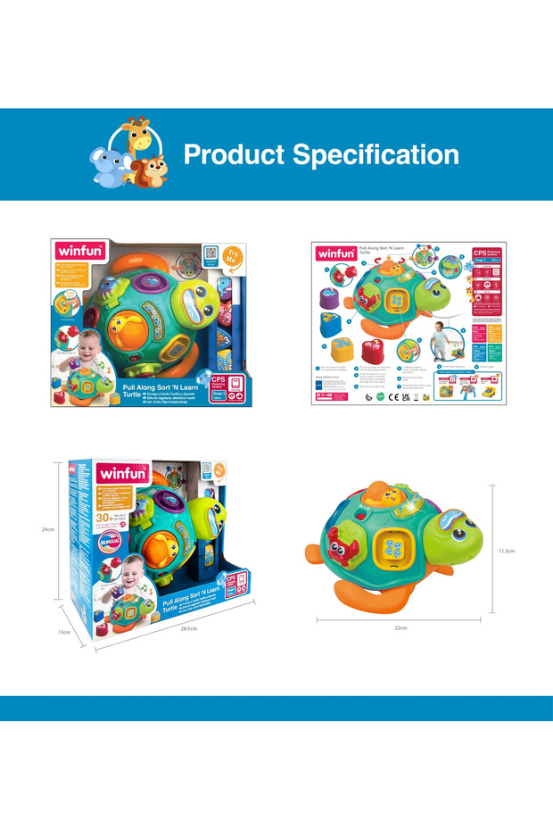 لعبة السلحفاة القابلة للسحب والفرز والتعلم - 2