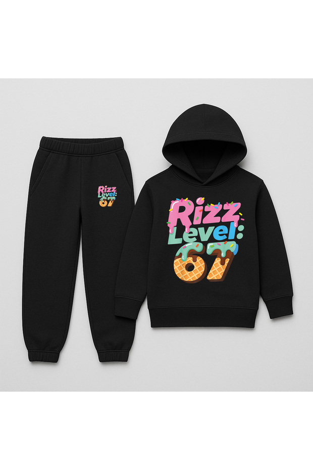 SIX SEVEN Printed Children's Tracksuit Set, 67 Designed Hoodie 2-Piece Set