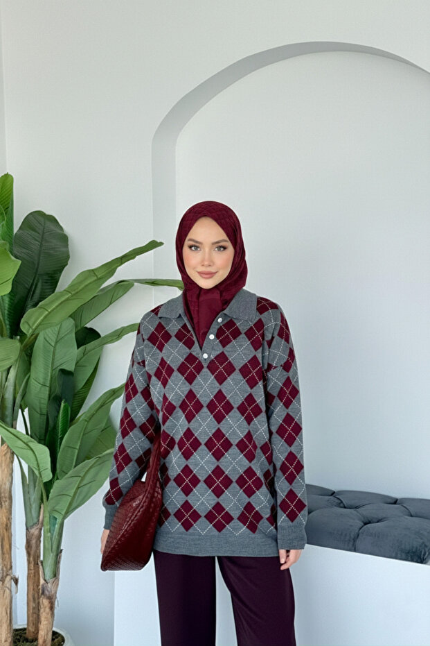 سترة بنمط كوكينا مربع الشكل ونقشة البقلاوة - 2