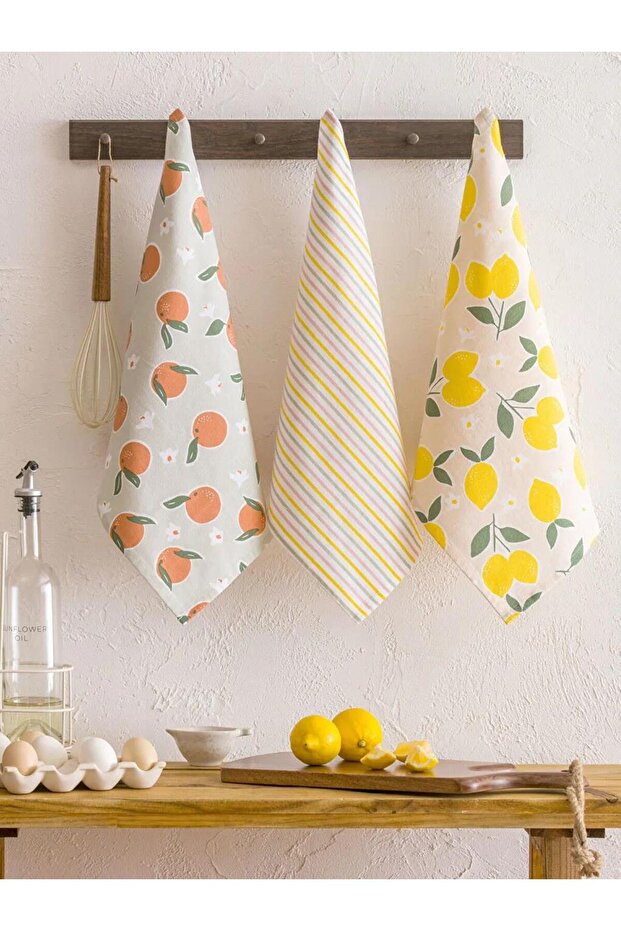 Mixed Printed Tea Towels 3-Pack (S6)