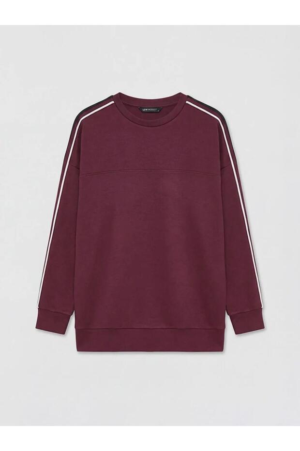 Crew Neck Oversize Women's Sweatshirt Tunic (S6)