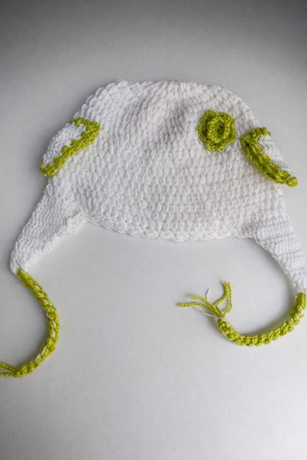 Children's Beret 3-6 Years Old 100% Wool Handcrafted Knitted Beret with Character Ears