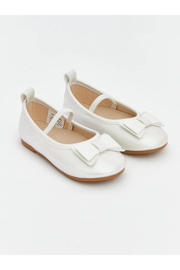 Bow Detailed Baby Girl Ballerina Shoes (S6)