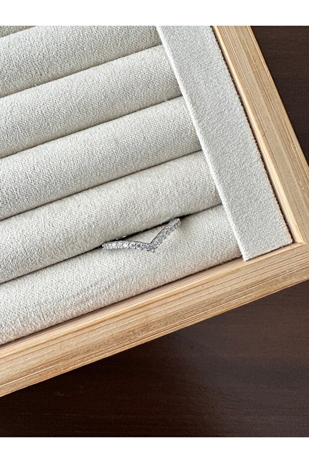 Silver Color Stone Direction Ring - 1