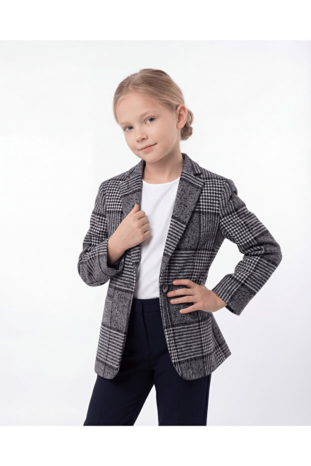 Stylish Plaid Jacket for Ladies