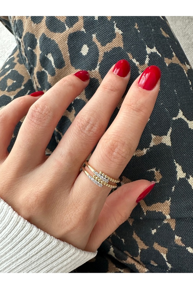 Çift Renkli Şerit Yüzük - 4