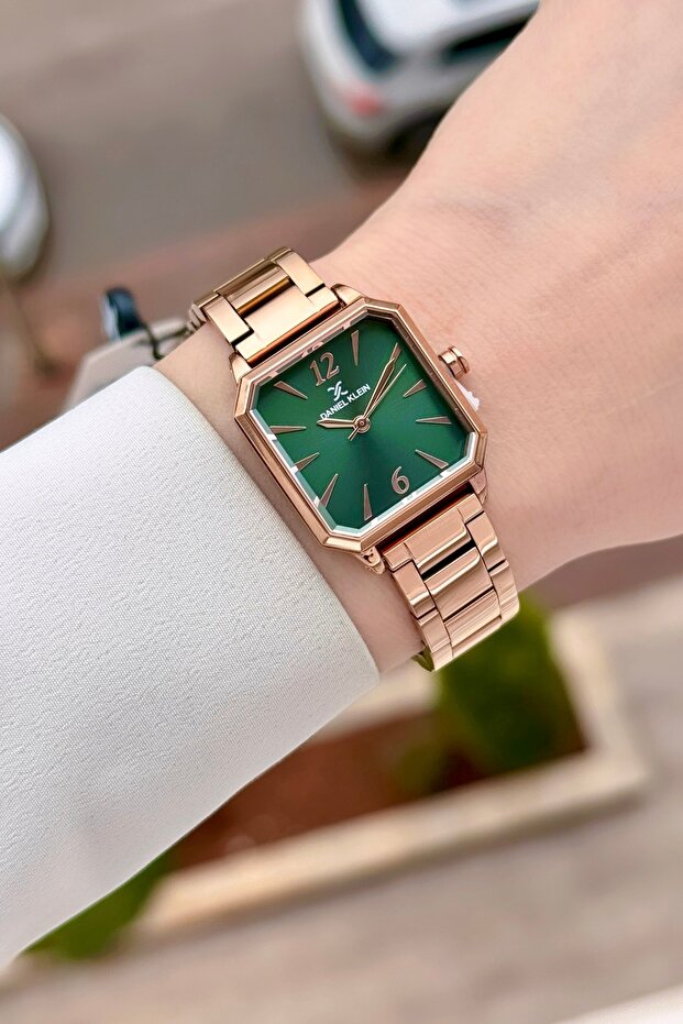 Rose color 26mm women watch & bracelet