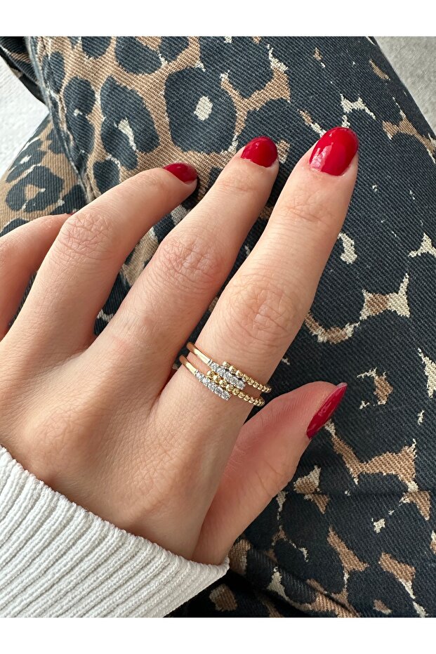 Çift Renkli Şerit Yüzük - 1