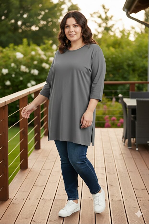 Plus Size Combed Tunic - 1