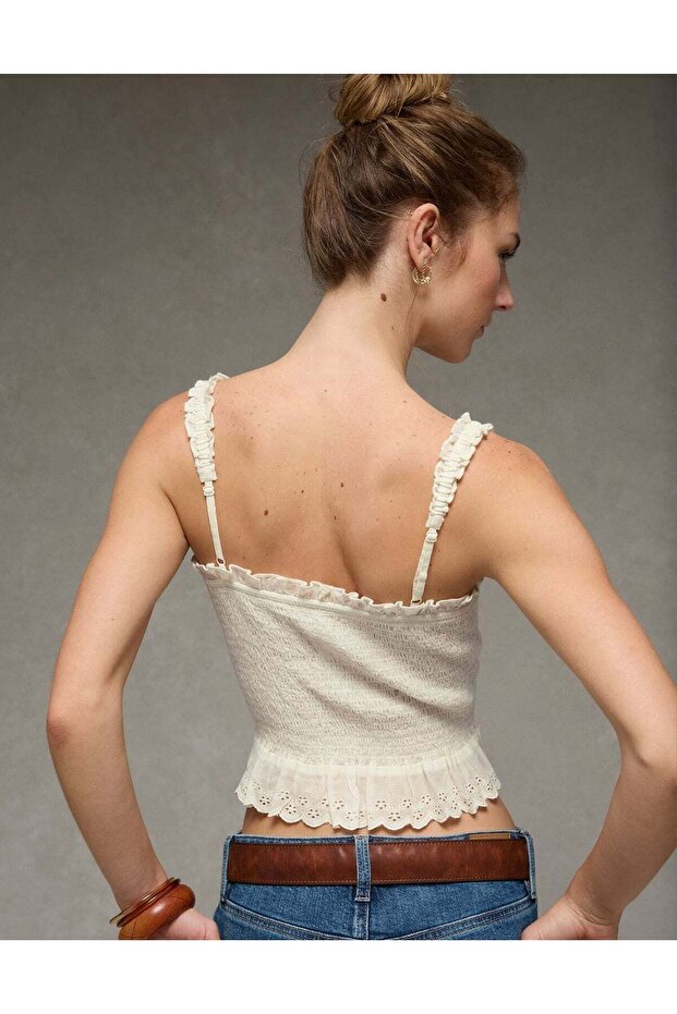 قميص داخلي بأزرار من AE بتصميم مكشكش - 2