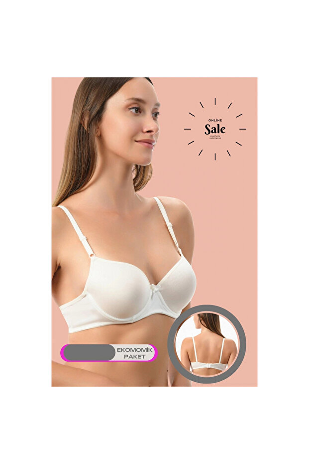 حمالة صدر واحدة مبطنة باللون الأبيض - 4