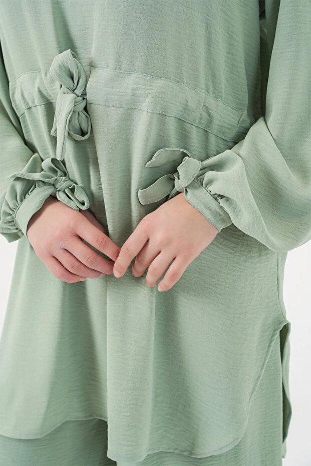 طقم بنطلون طويل وسترة 6719 - أخضر داكن - 4