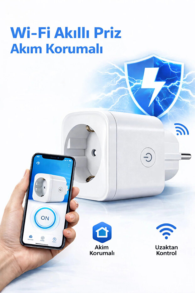 16A Current Protected Wifi Smart Socket Smartlife Compatible Android Ios Phone Controlled with Energy Tracking