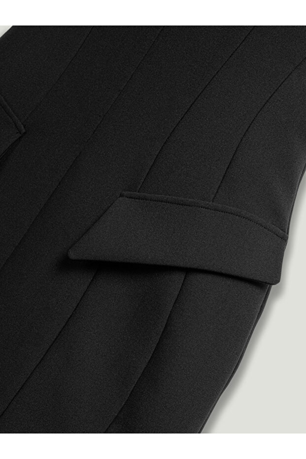 Hakim Yaka Mini Elbise - 6