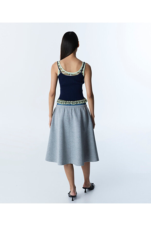 ÇİFT PARÇA GÖRÜNÜM SCUBA ETEK - 8