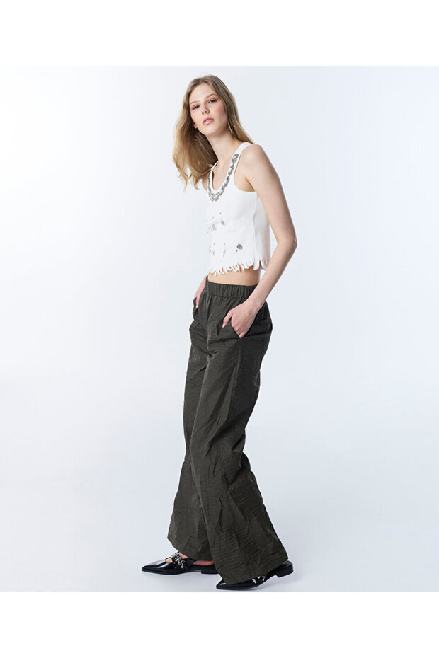 KIRIŞIK EFEKTLİ PANTOLON - 2