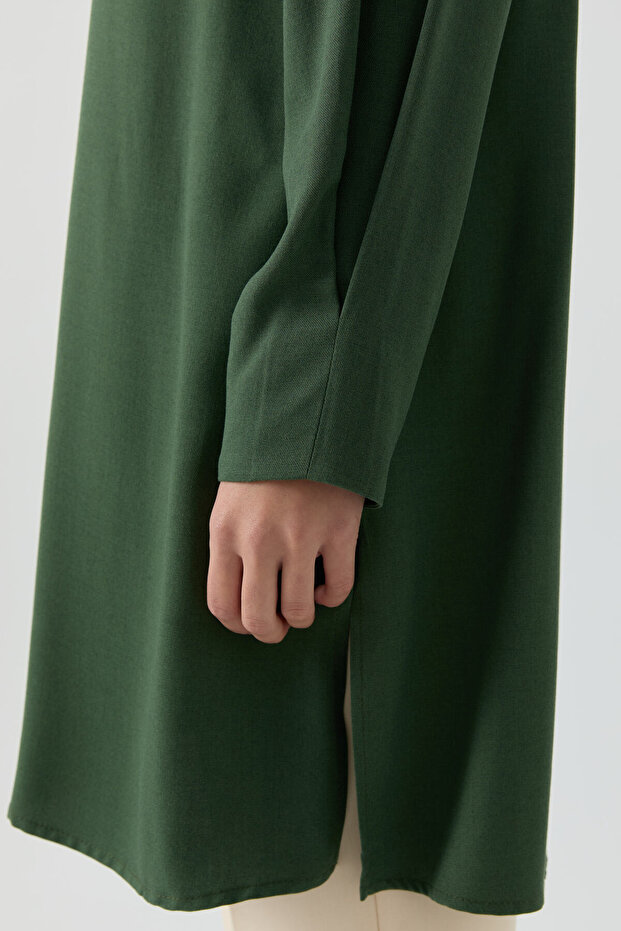 Dik Yakalı Tunik - Yeşil - 4