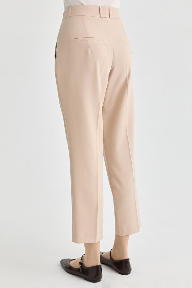 Tek Pile Basic Pantolon - Bej - 5