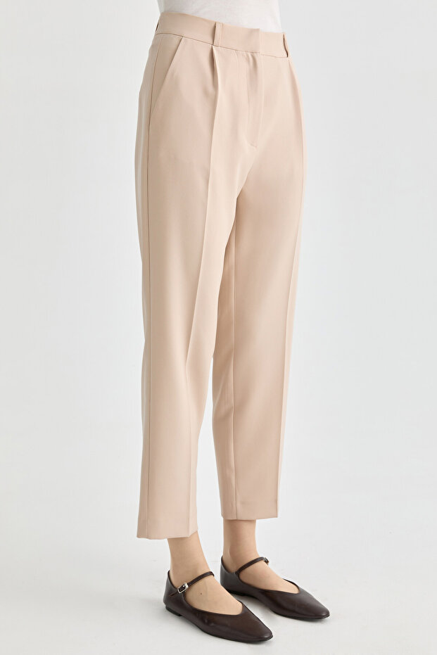 Tek Pile Basic Pantolon - Bej - 4