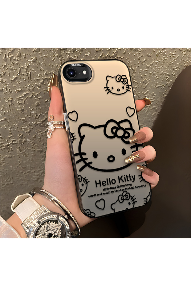 Cute Cat Pattern Anti-Shock Phone Case Compatible with iPhone 7/8/Se 2020 2022