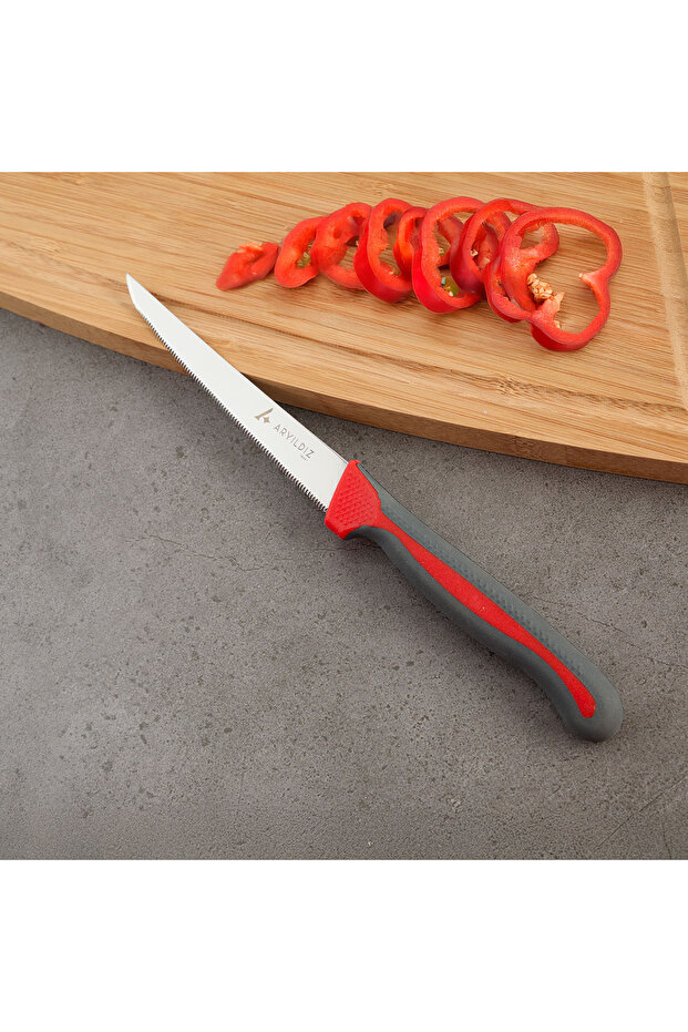 Lua Dişli Sebze Bıçağı Gri 10 cm - 2