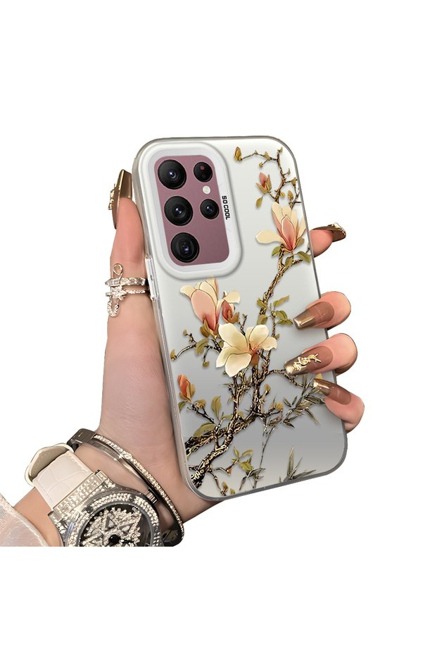 Samsung Galaxy S22 Ultra Compatible Stunning Fun Patterned Case Hard Silicone Anti-Scratch Durable