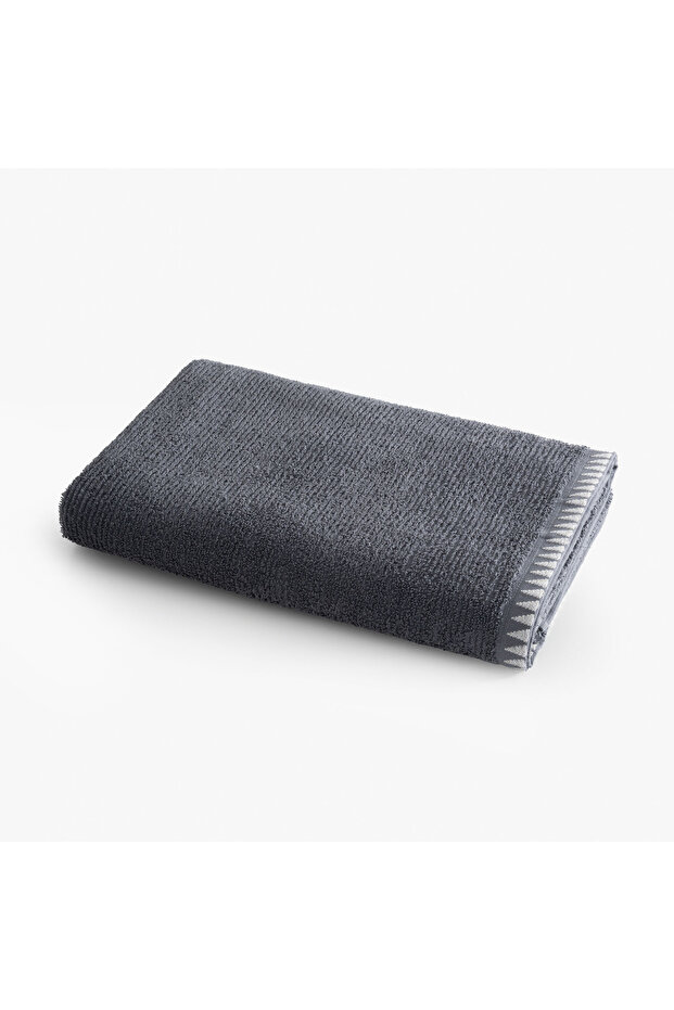 Tria Bath Towel 100% Cotton Jacquard Navy Blue 80X150 cm