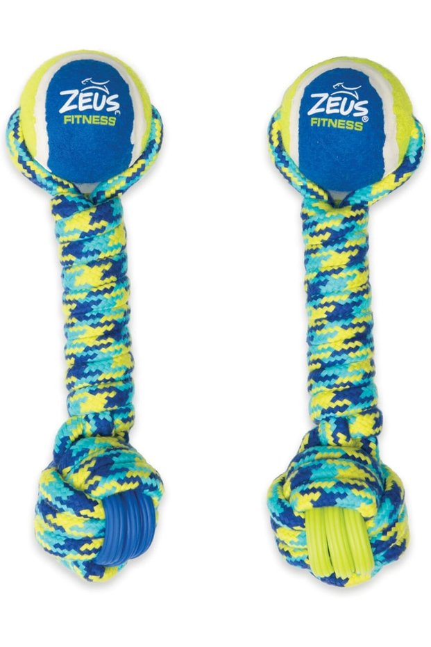 K9 Fitness by Rope and TPR Tennis Ball Dumbbell - 30.48 cm dia.