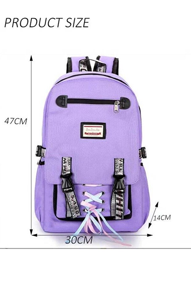 Backpack Large Capacity Travel Backpack Leisure Backpack Computer Backpack Purple - 2