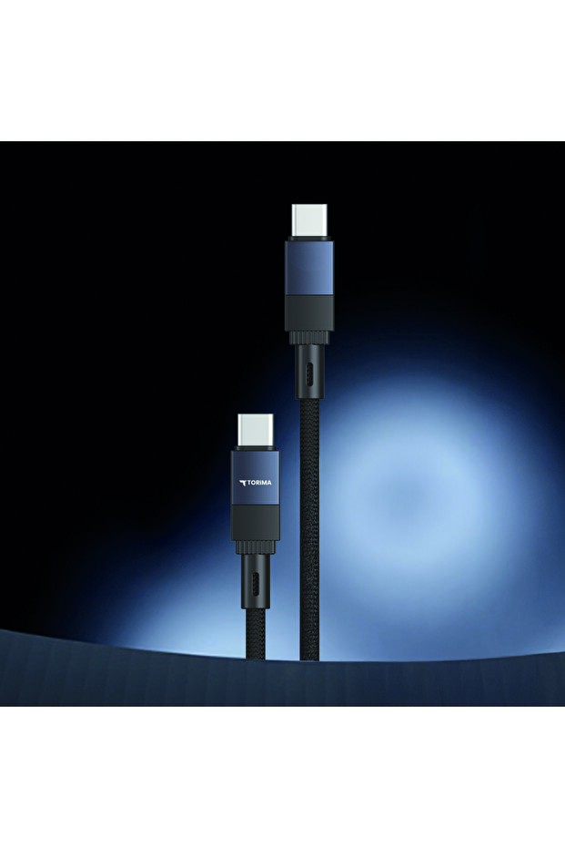 كابل U18 أسود بطول 2 متر من النوع C إلى النوع C - 4