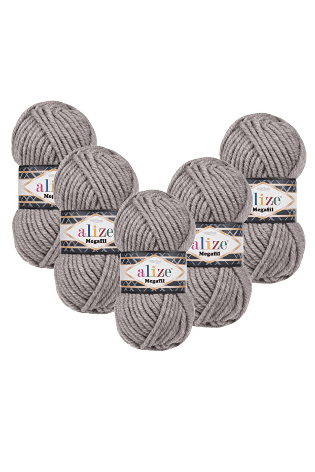 Superlana Megafil 5-Pack - Autumn/Winter Collection Thick Knitting Yarn 100Gr 55m - 207