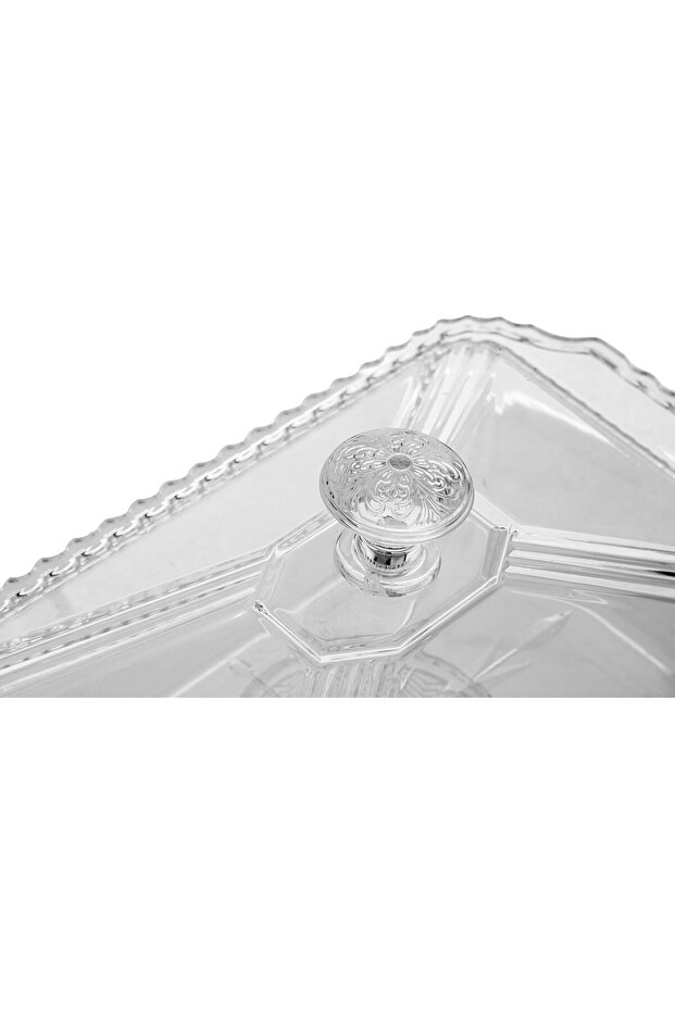 Rectangular Serving Tray with Transparent Lid - 4