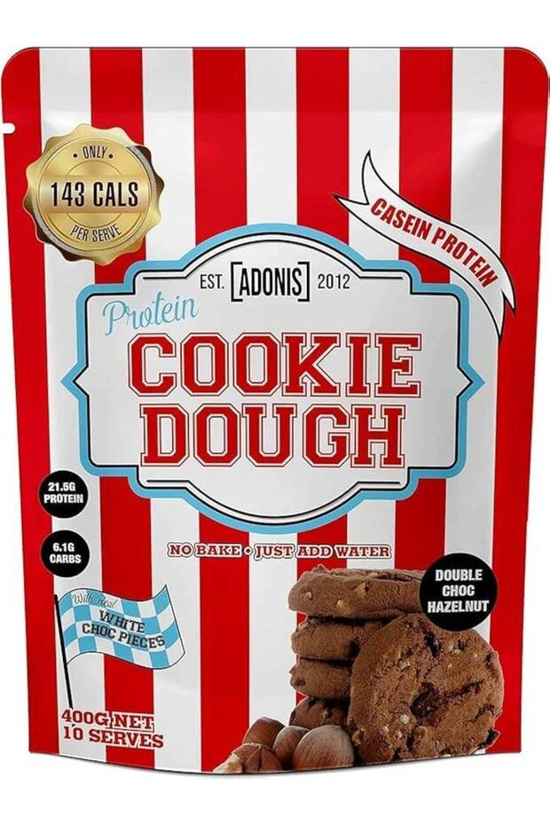 ادونيس - بروتين كوكي دو - Protein Cookie Dough - 400 جم - شوكولاتة بالبندق
