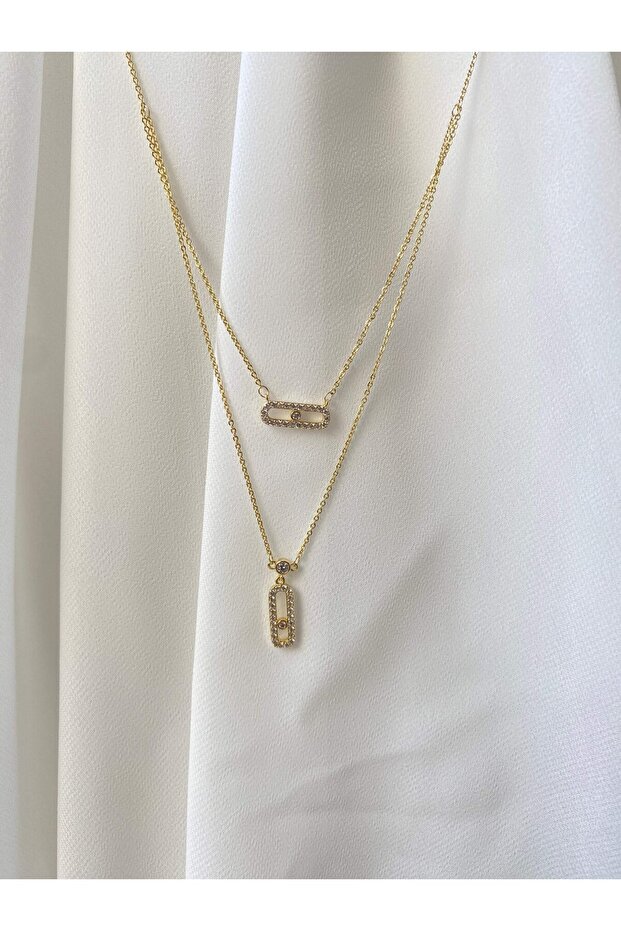 Mini 2li Dikdörtgen Kolye - 2