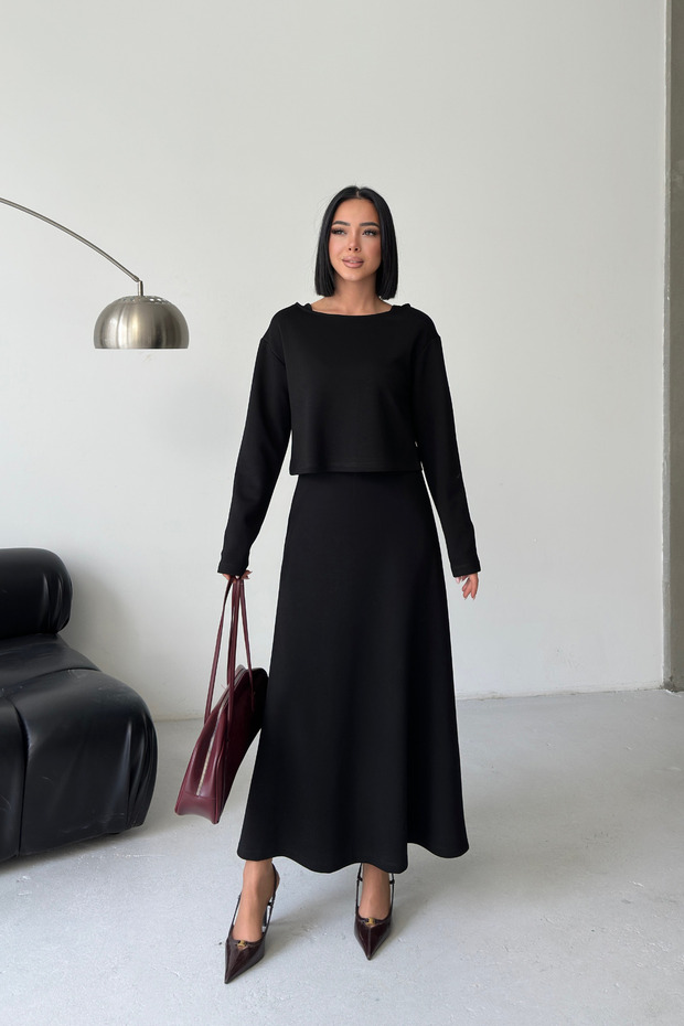 Tasarım Modal 2 Parçalı Elbise - 4